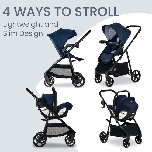 Britax Willow Brook Travel System - Infant Car Seat and Stroller Combo with Aspen Base | ClickTight System Britax Willow Brook Travel System - Infant Car Seat and Stroller Combo with Aspen Base | ClickTight System
